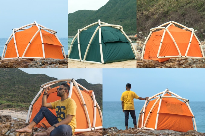 TentTube Inflatable Tent Sets Up In Seconds - Hand pump inflatable camping tent