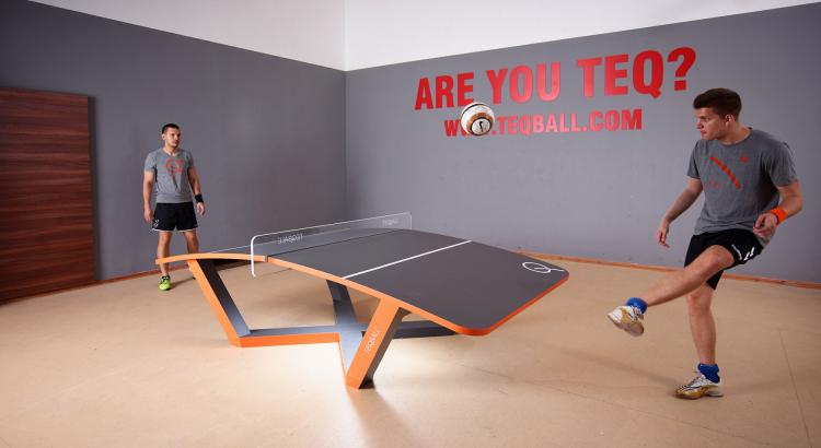 TEQBALL: A Curved Ping Pong Table That You Play With a Soccer Ball