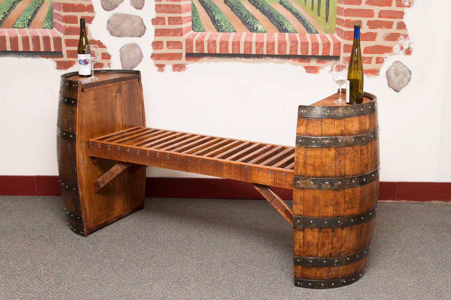 1080 Sonoma Wine Barrel Bench