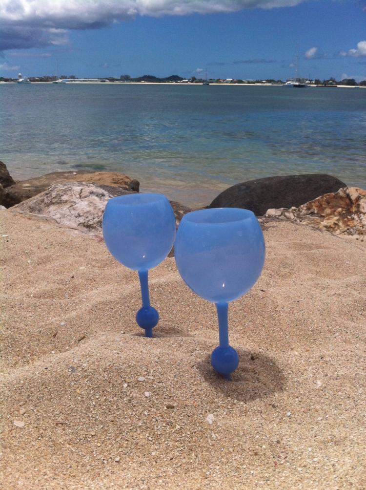 These Beach Glasses Float in The Water and Can Stand Up In The Sand