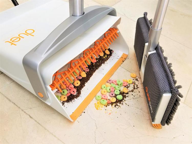 Duet 4-in-1 cleaning broom, mop, and dustpan - all-in-one cleaning broom
