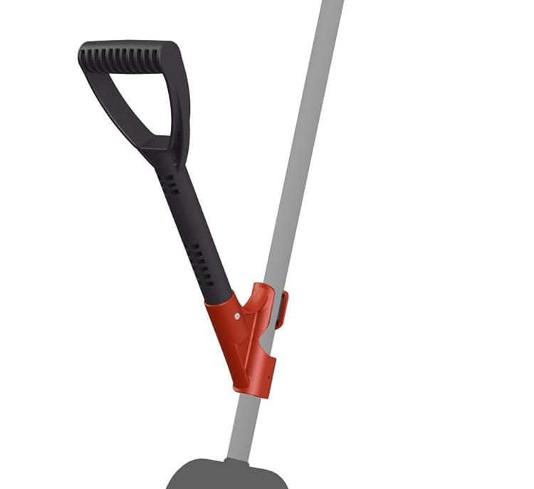 The Heft Ergonomic Second Handle Shovel Attachment - Back saving shovel attachment