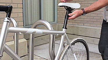 interlock bike lock pulls out of seat - gif