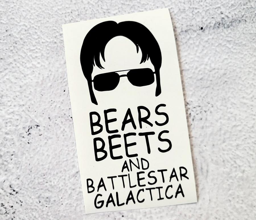 Bears, Beets, Battlestar Galactica The Office Car Decal