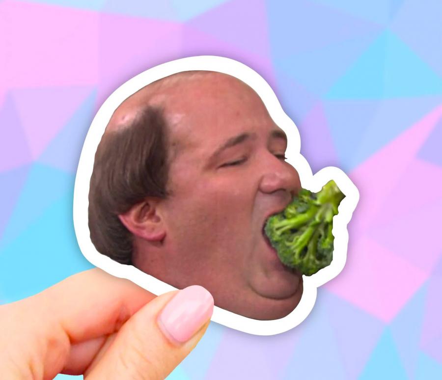 Kevin eating broccoli - The Office car decal