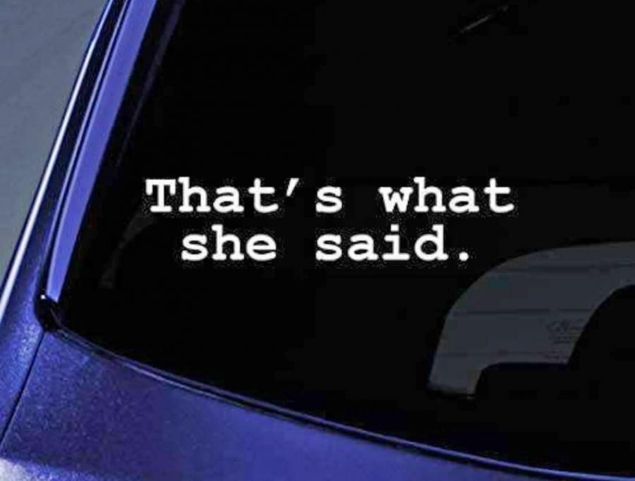 That's what she said car decal