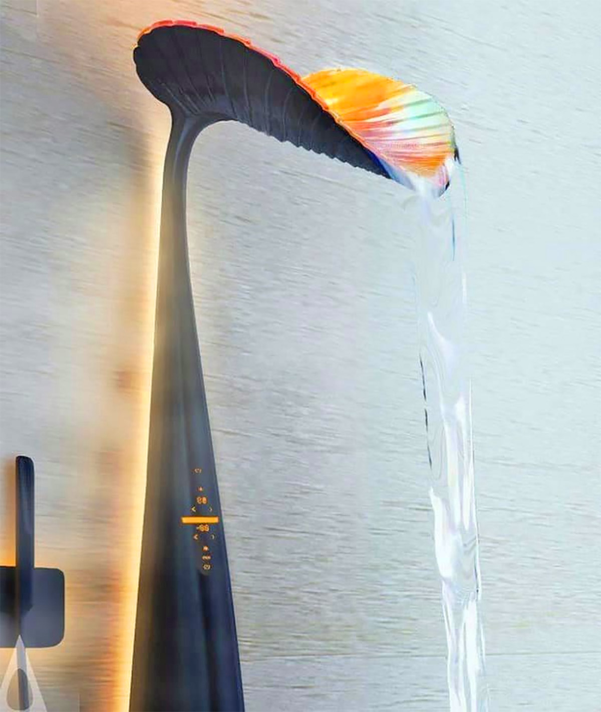 Ora Leaf-Shaped Shower Panel - Unique design shower panel saves water