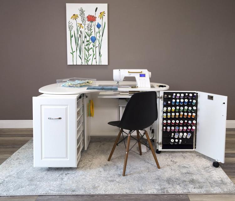 This Incredible Fold Away Crafting Station Turns Into A Cabinet When   The Original Scrapbox Is An Amazing Fold Away Crafting Station 2810 