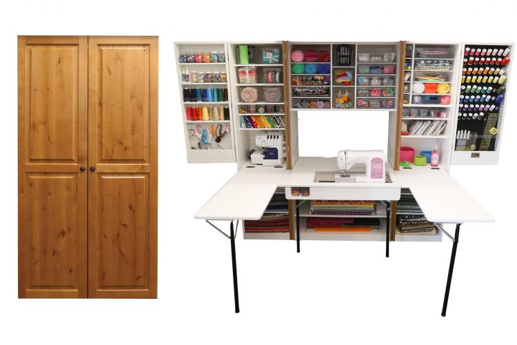 This Incredible Fold Away Crafting Station Turns Into A Cabinet When   The Original Scrapbox Is An Amazing Fold Away Crafting Station 6695 