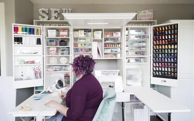 Craft Storage Cupboard Fold Out Table