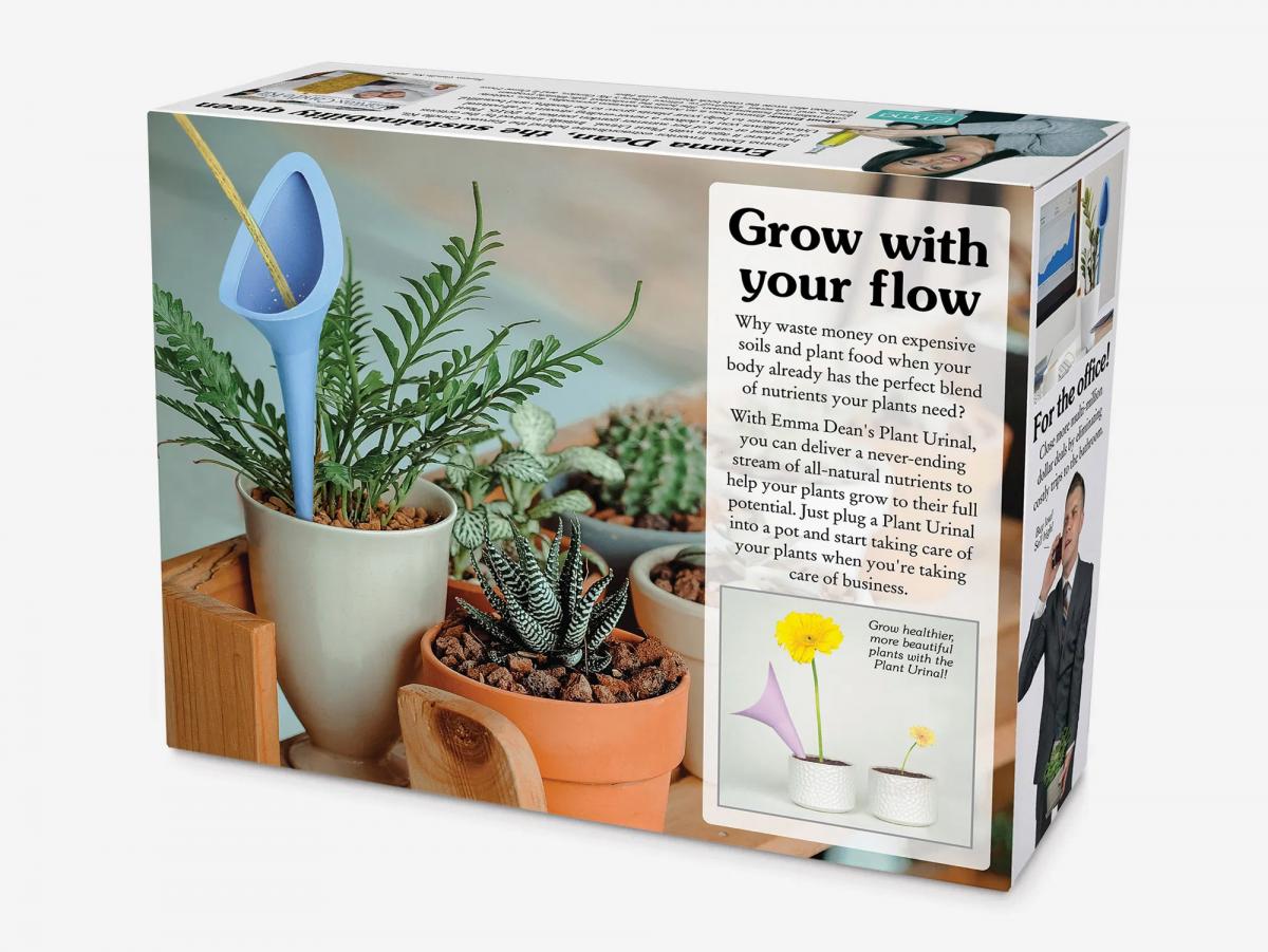 The Plant Urinal Allows You To Pee Right Into Your Plants, Urinal For Plants Prank Gift Box