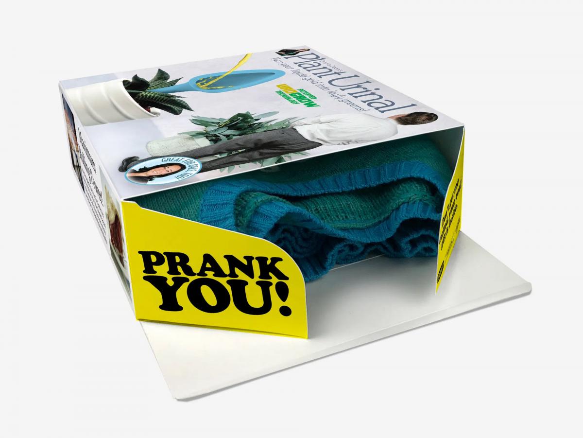 The Plant Urinal Allows You To Pee Right Into Your Plants, Urinal For Plants Prank Gift Box