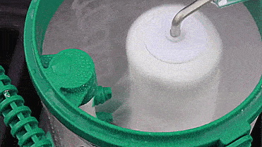 The Rocket Paint Roller Cleaner - Automatic paint roller cleaner attaches to garden hose