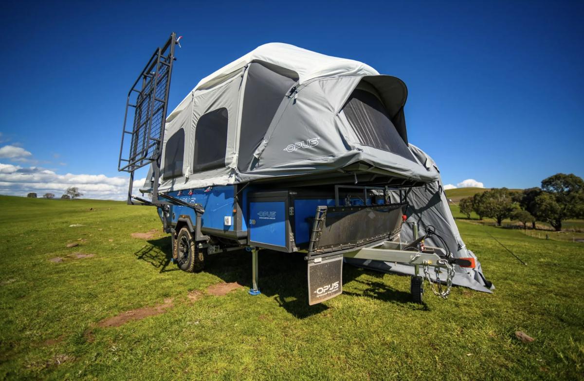 Air-Opus Self-Inflating Camping Trailer - Automatic pop-up camper with kitchen