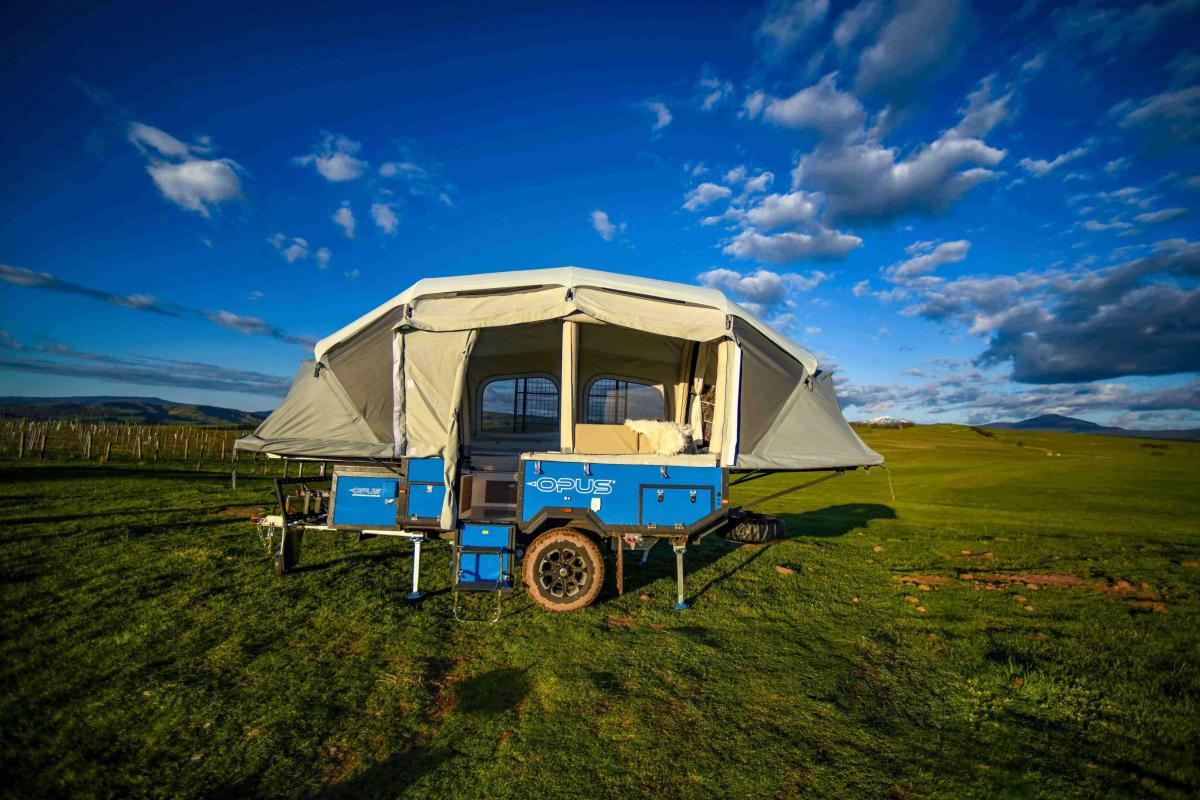 The Self Inflating Air Opus Trailer Auto Expands To 121 Square Feet Of Camping Space