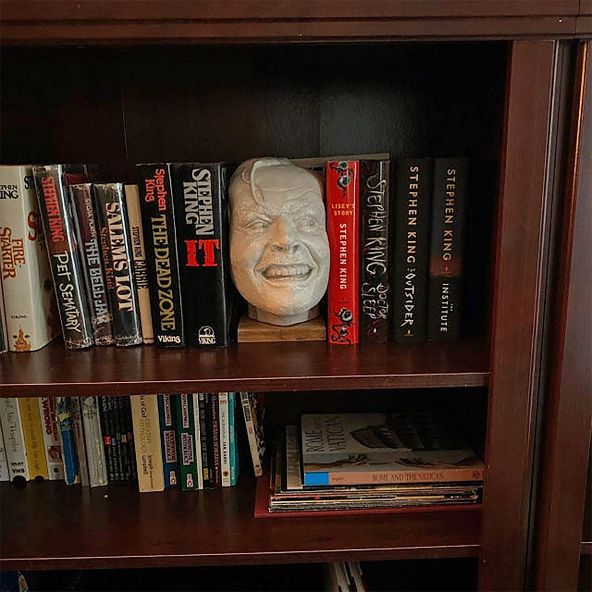 heres johnny bookshelf