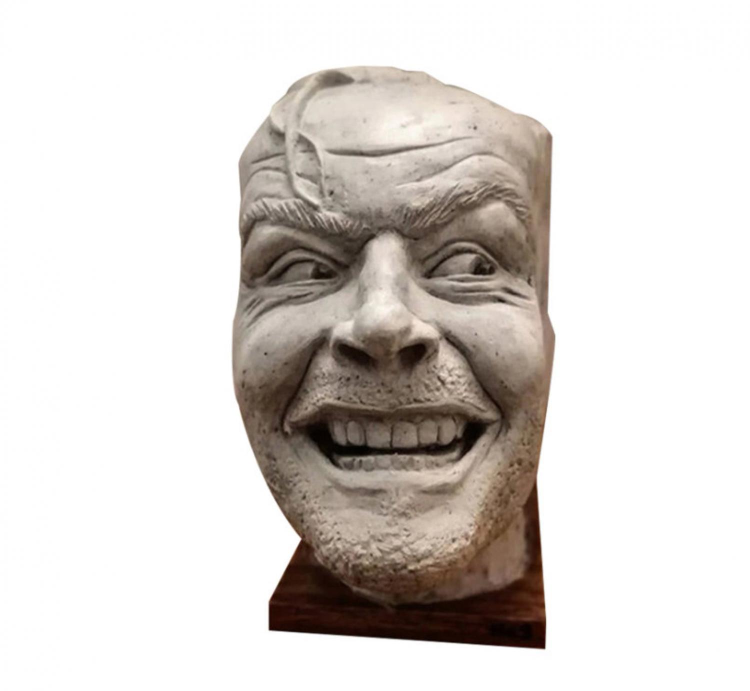 Floepx Jack Nicholson Sculpture Book Shelf Funny Ornement of The Shining Bookend Library Here?s Johnny Sculpture Résine Bureau Ornement Cute Funny Book Shelf on Your Study Décoration Living Room