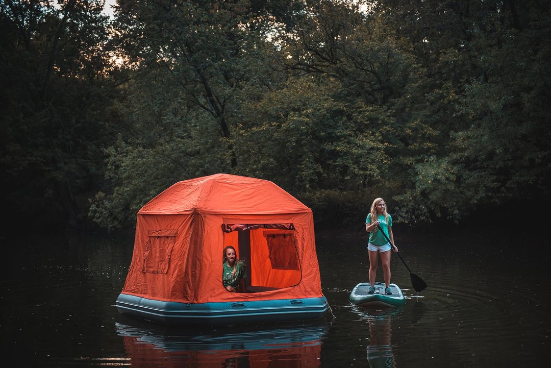 Smith Fly Shoal Tent - Inflatable Floating Camping Tent - Camp on the water on a lake or river