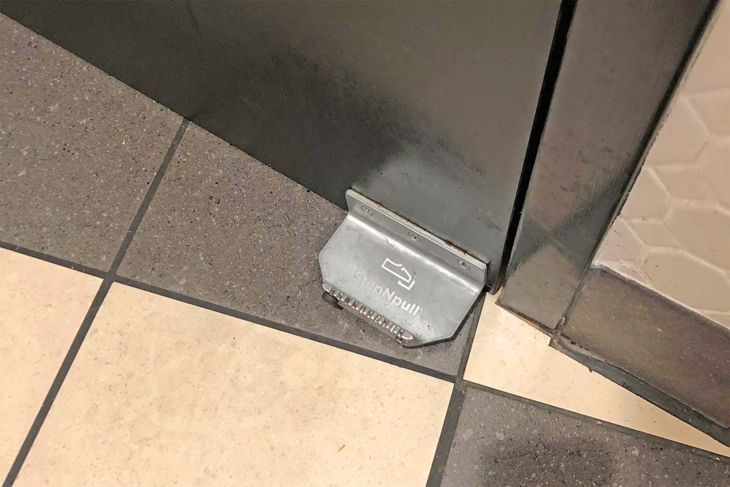 StepNPull Foot Door Handle - Open public bathroom doors with your foot