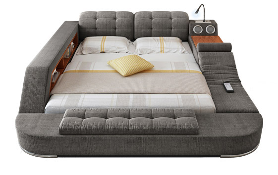 The Ultimate Bed With Integrated Massage Chair Speakers And Desk