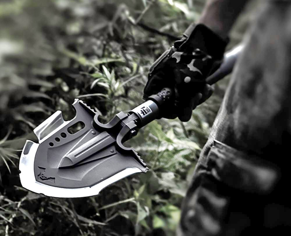 folding survival shovel