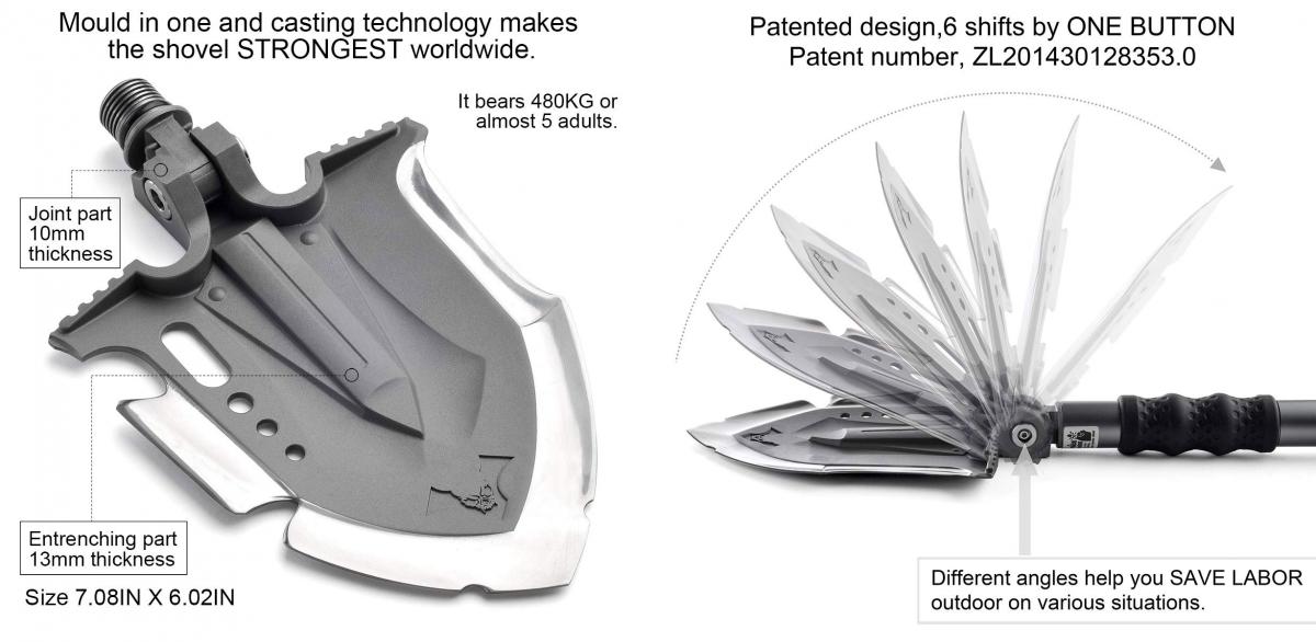 multi function folding shovel