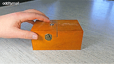 The Useless Box - A wooden prank box that turns itself off