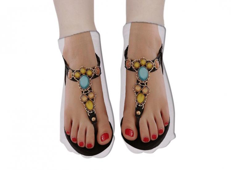 flip flops with fake toes