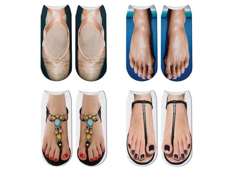 There Are Human Feet In Sandals Socks For People With Ugly Feet