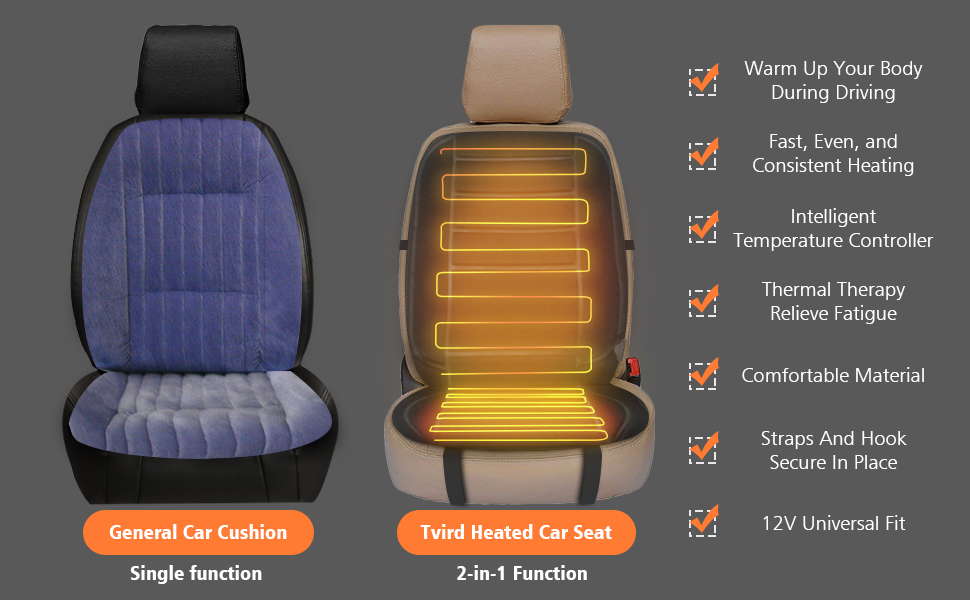 After-Market Heated Car Seat Attachment - Heated Car Seat Cover