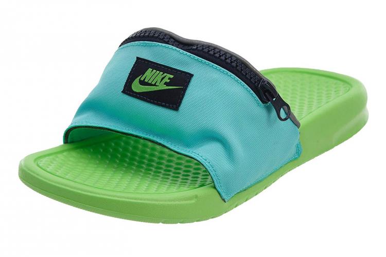 nike slides with zipper pouch