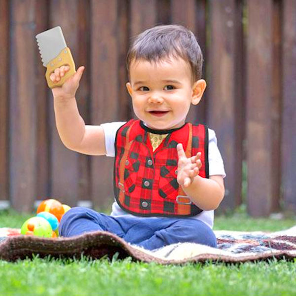 Lumberjack Bib and Teether