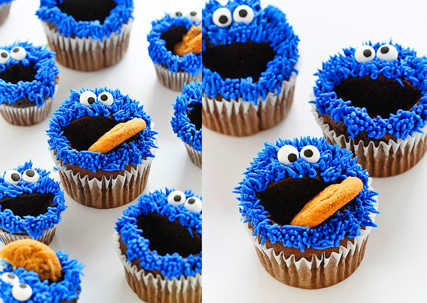 Cookie Monster Cupcakes - Cookie Monster Cupcakes Recipe