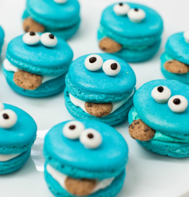 Cookie Monster Macarons - Cookie Monster Macarons Recipe