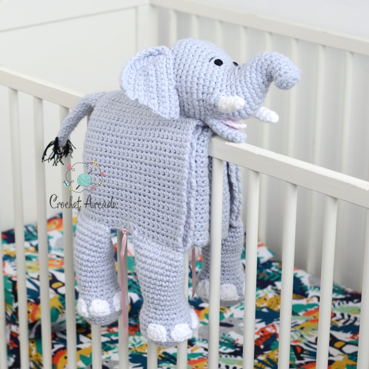 Baby blanket with elephant head sale