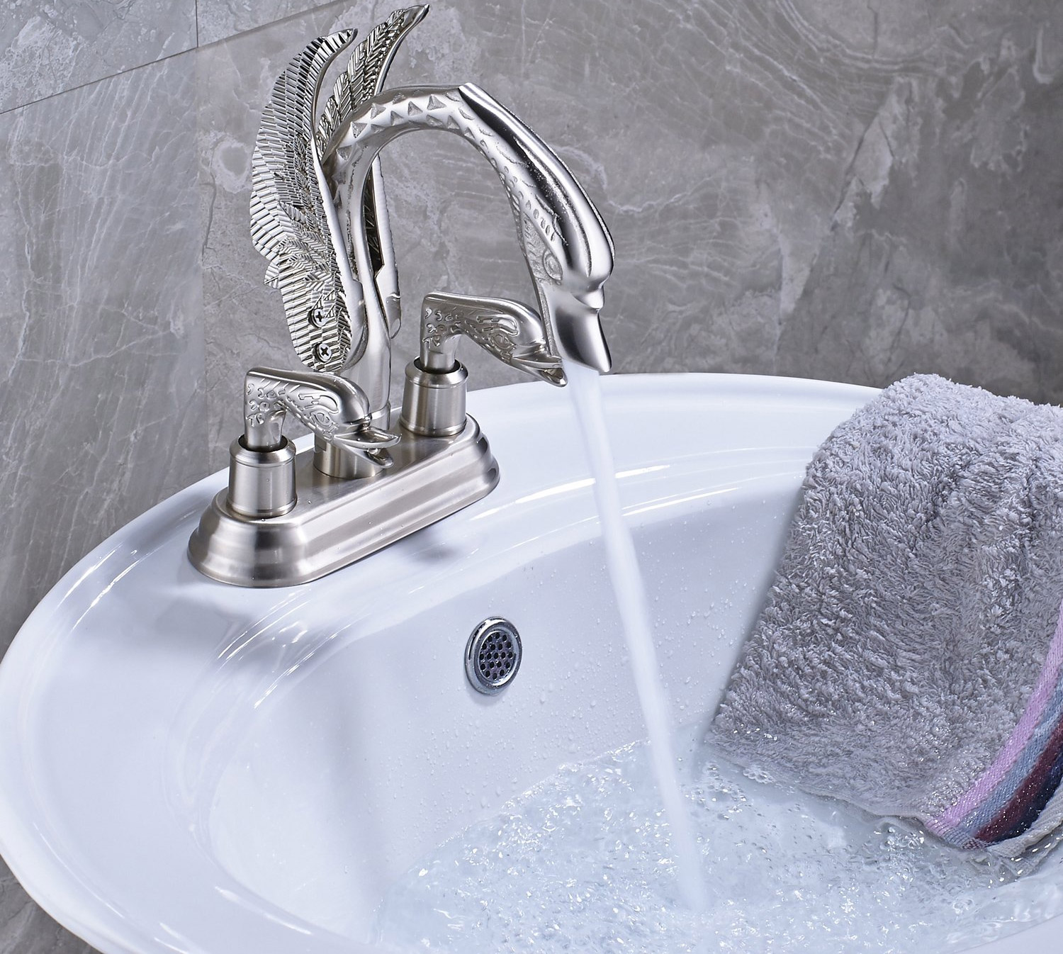 Luxurious Swan Faucet - Silver Wings bird faucet