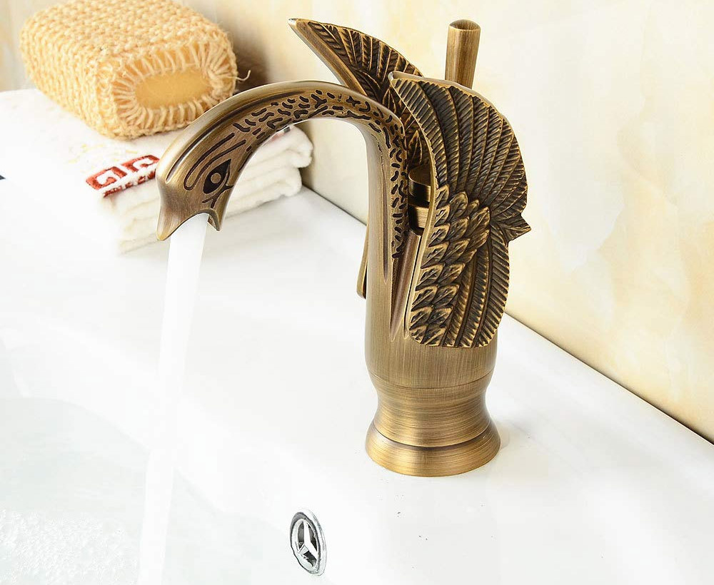 Luxurious Swan Faucet - Golden Wings bird faucet