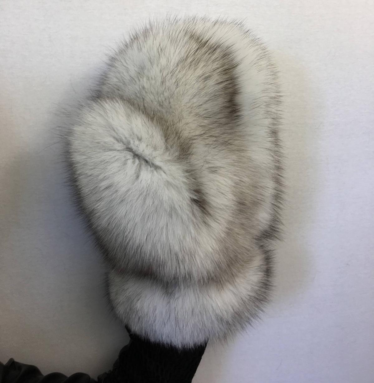 fox fur mittens