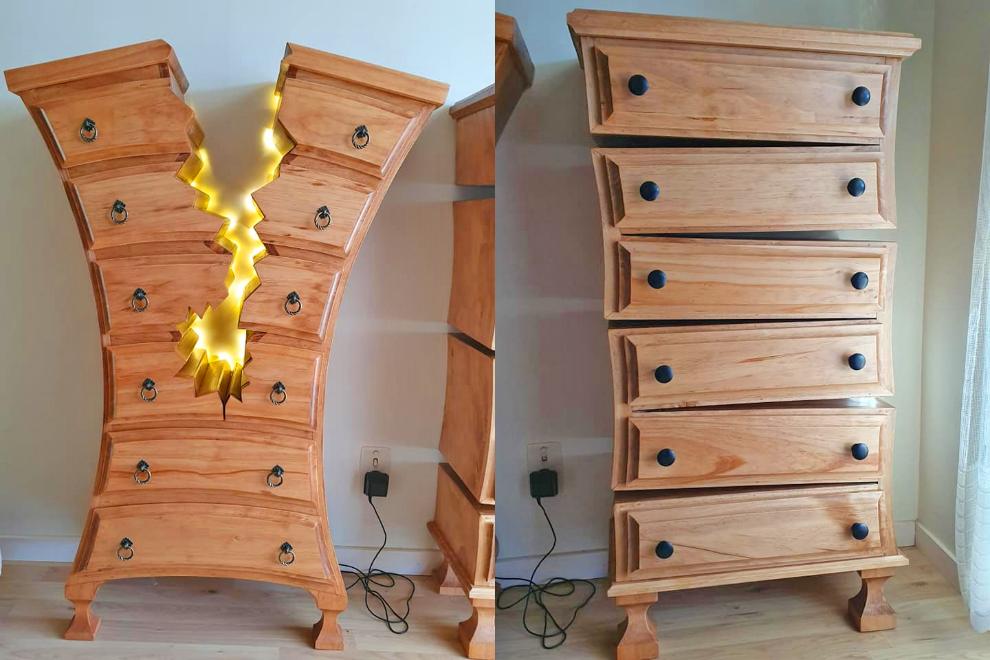 These Incredible Warped And Cracked Design Dressers Seem Like They