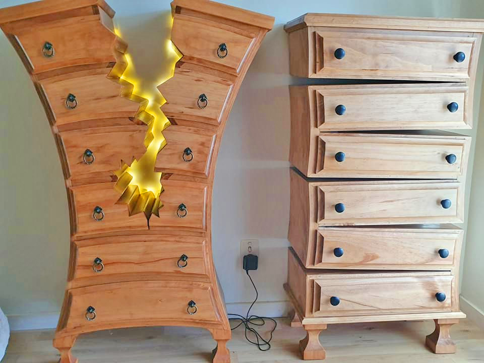 These Incredible Warped And Cracked Design Dressers Seem Like They