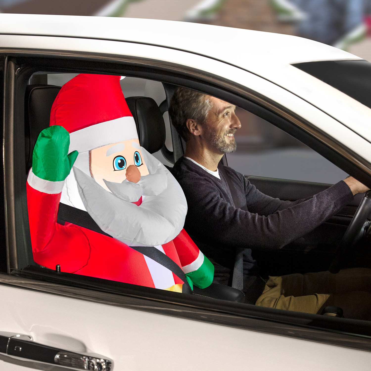 These Inflatable Christmas Characters For The Car Will Make Traffic