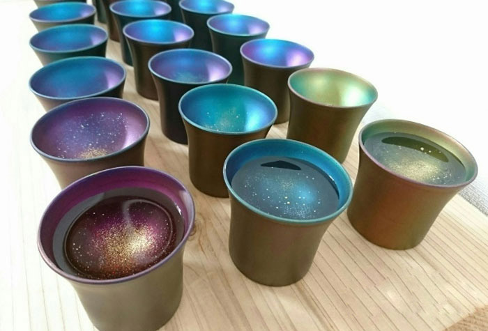 Japanese Cups Turns Into Galaxies When Clear Liquid Is Added - Space Galaxy Shot Glasses