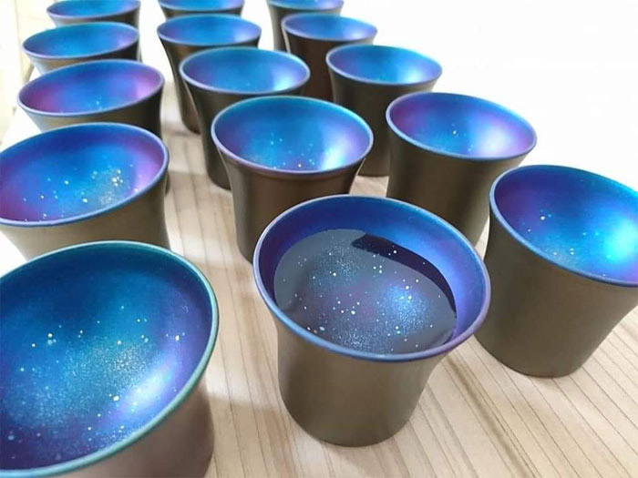 Japanese Cups Turns Into Galaxies When Clear Liquid Is Added - Space Galaxy Shot Glasses