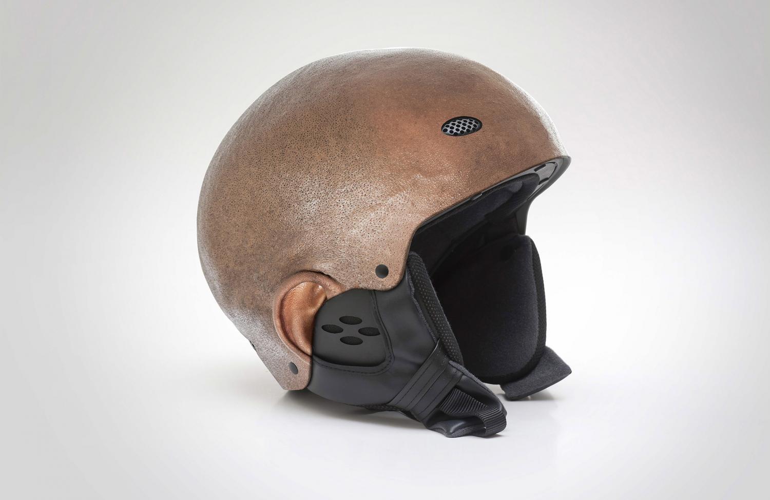 Motorcycle Helmets That Are Modeled After Actual Human Heads - Creepy Bald Human Head Bike Helmets