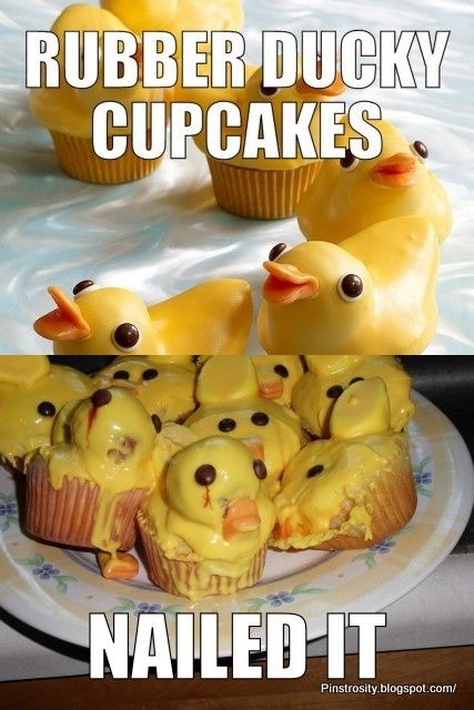Rubber Ducky cupcakes baking fail - Best pinterest baking fails