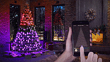 Christmas Tree Decoration Light Custom LED String Light App Remote Control 3000K 