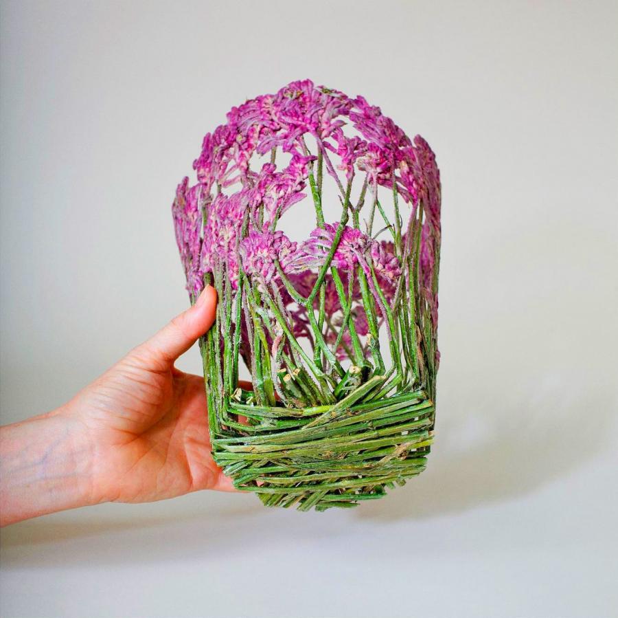 Unique Flower Vases Made From Dried Flowers By Shannon Clegg