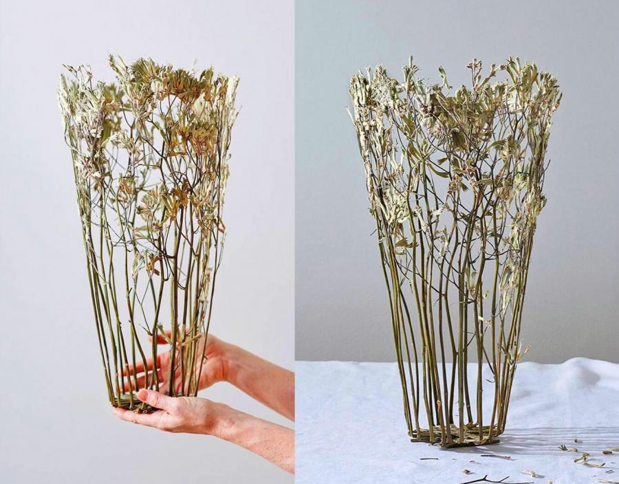 Unique Flower Vases Made From Dried Flowers By Shannon Clegg