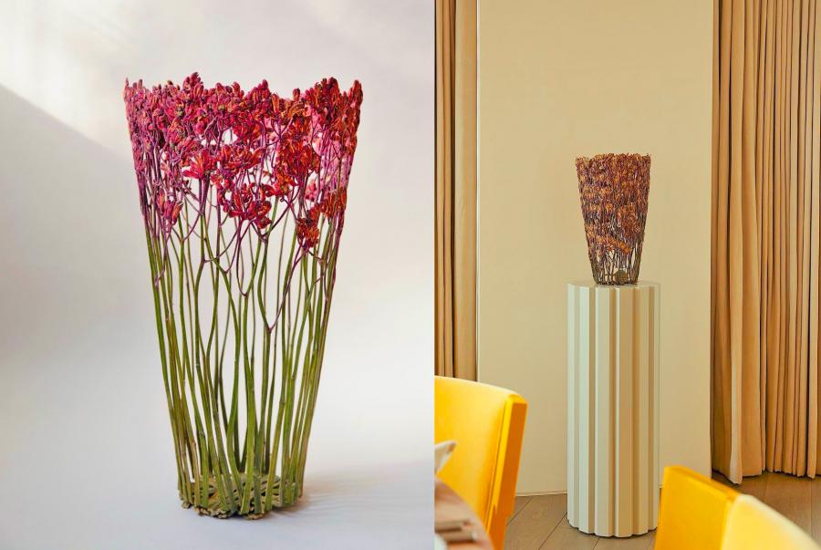 Unique Flower Vases Made From Dried Flowers By Shannon Clegg