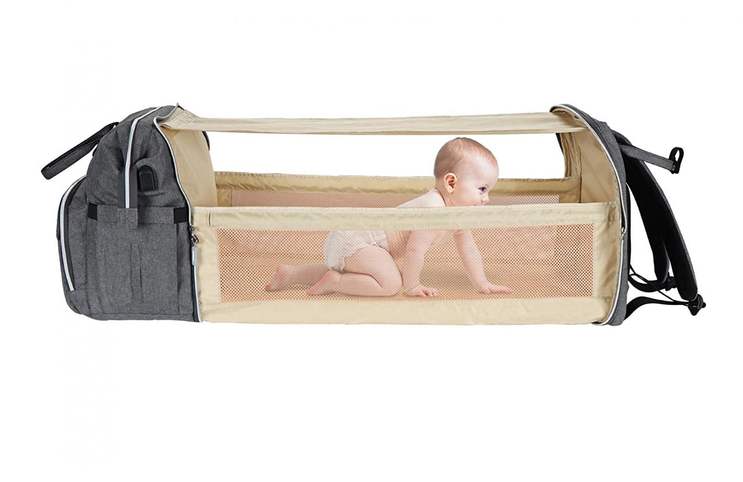 This 3in1 Diaper Bag Has Its Own Changing